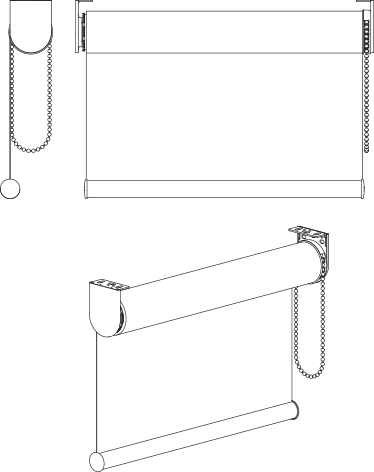 SP45 Roller Blind SP45 Roller Blind Technical Drawing