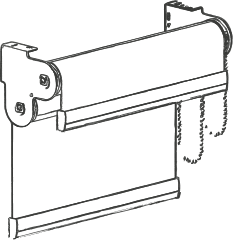 Illustration of Duo Roller Blind Standard Roller
